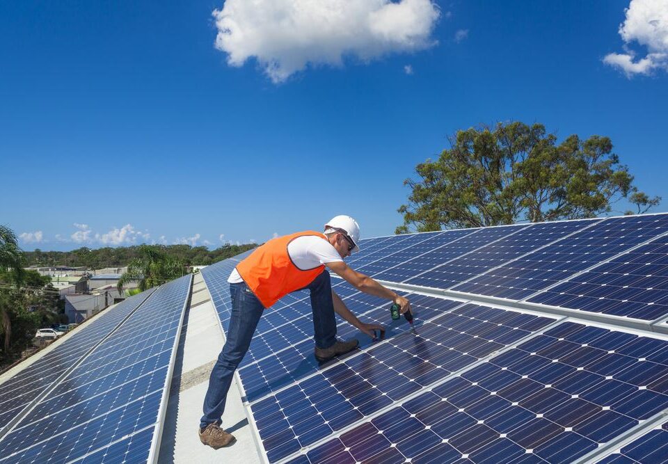 panel solar de energía verde