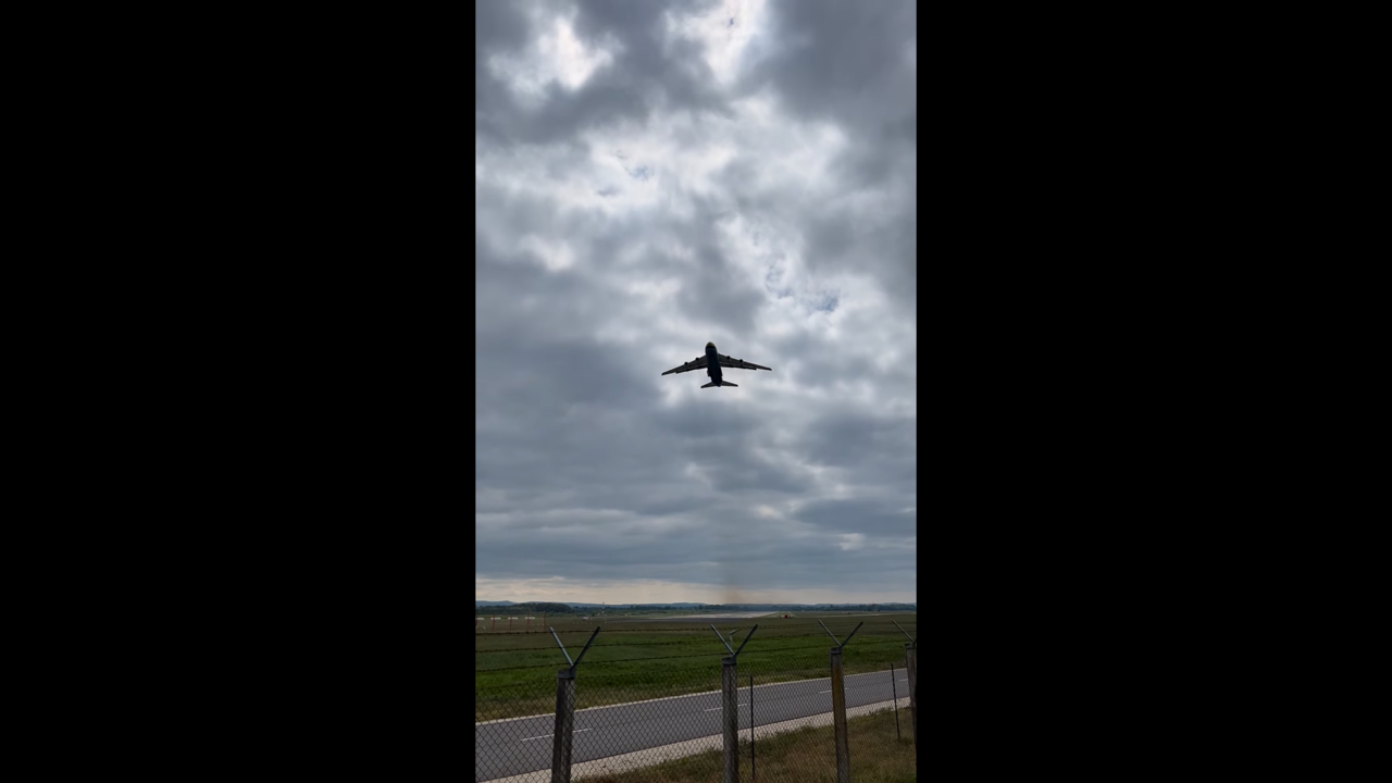 world's largest plane lands in hungary