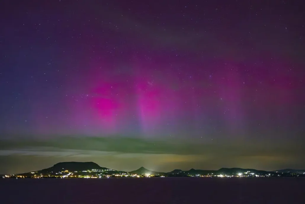 Aurora Borealis over Lake Balaton