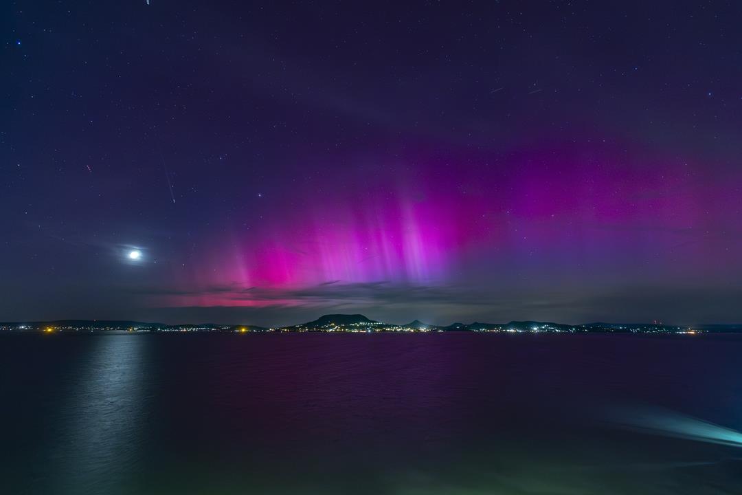 Aurora Borealis over Lake Balaton