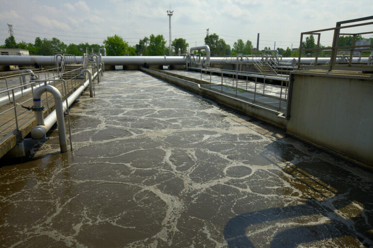 contaminated water illustration battery plant