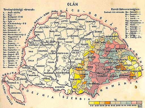 hungary romania census map