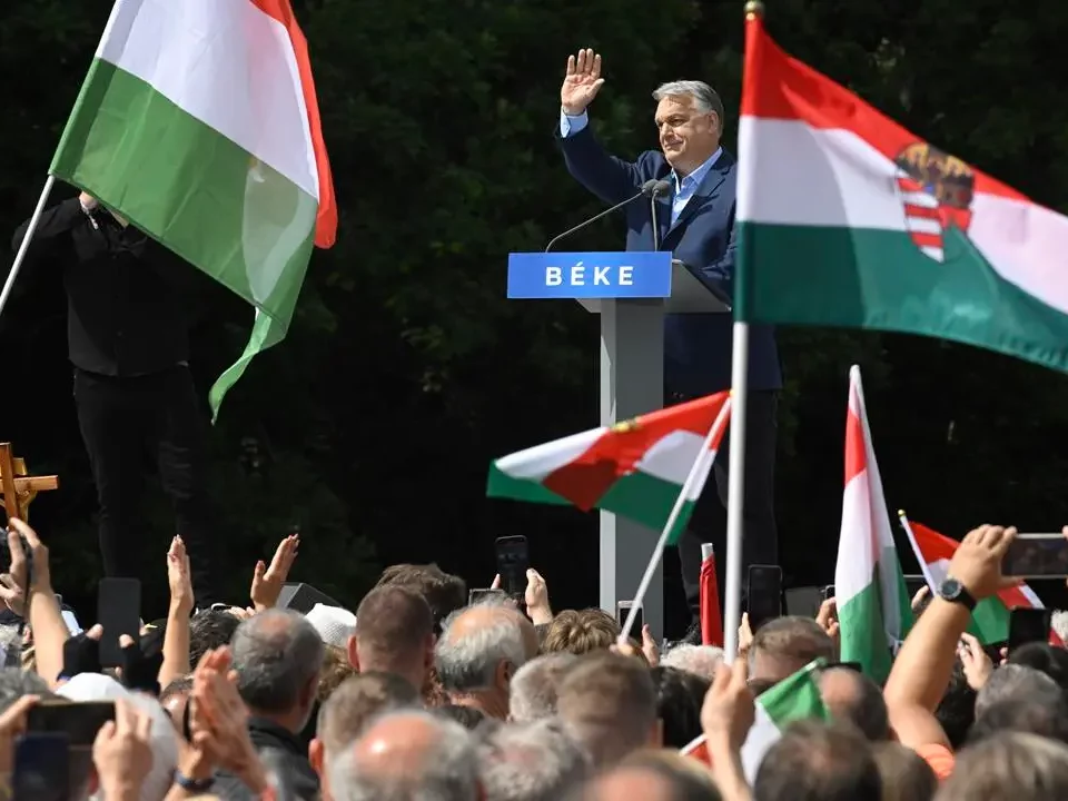 PM Viktor Orbán blood for Ukraine peace march