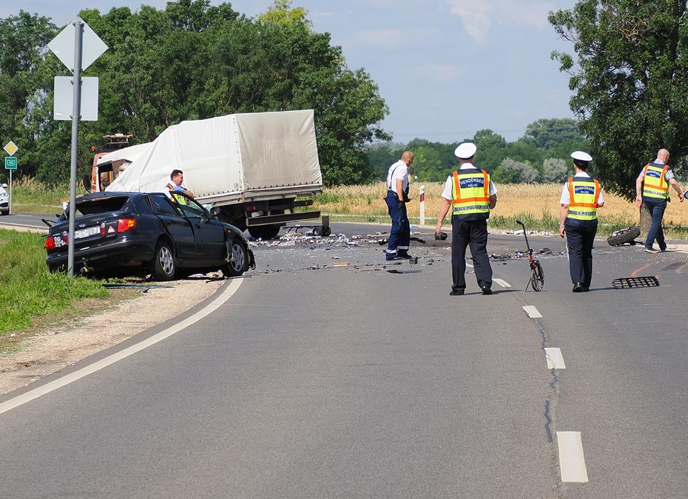 New crime map of Hungary road accident