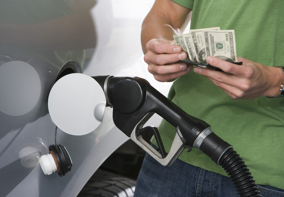 petrol station fuel money