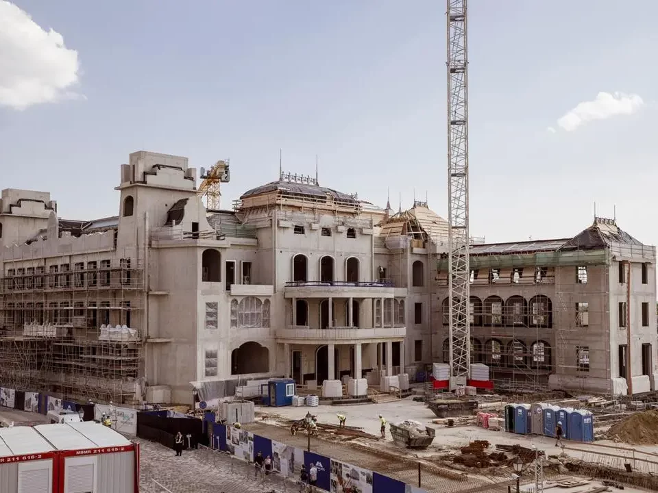 Breathtaking palace in Buda Castle being rebuilt