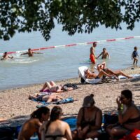 The only free Budapest Danube beach Plázs Római Beach