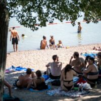 The only free Budapest Danube beach Plázs Római Beach