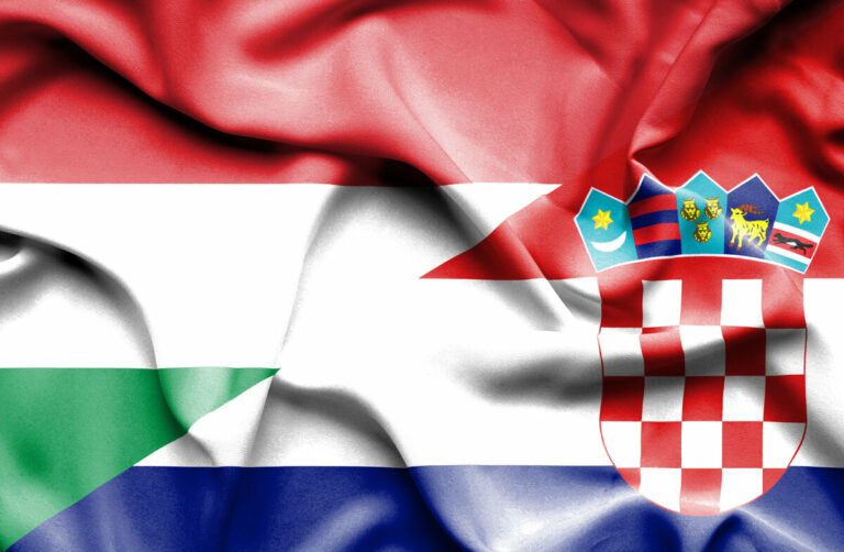 Hungarian-Croatian friendship day flag