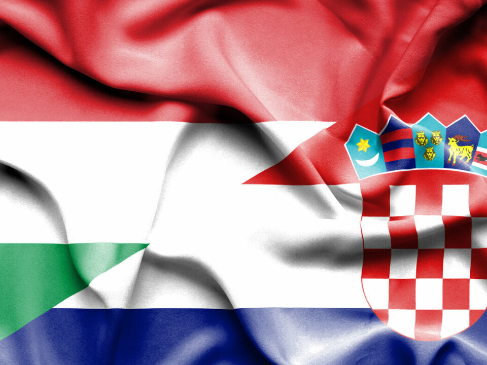 Hungarian-Croatian friendship day flag