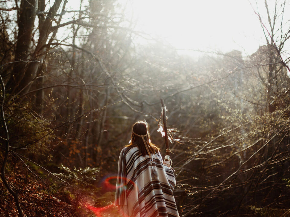 pagan shaman tree forest