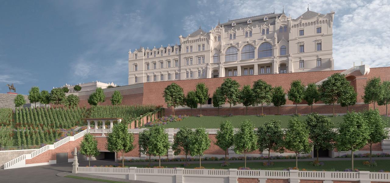 Astounding stairway leading to Buda Castle's Sándor Palace is being rebuilt