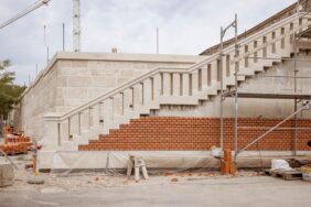 Astounding stairway leading to Buda Castle's Sándor Palace is being rebuilt