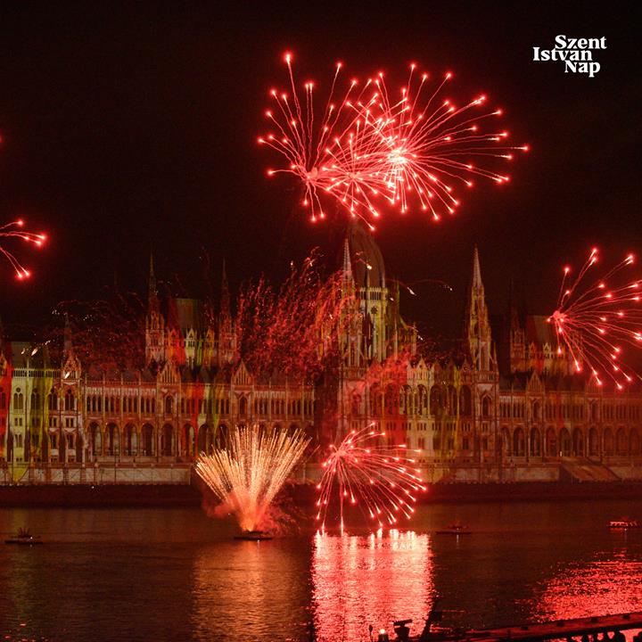 Fireworks St Stephen's Days Budapest Day Danube 1