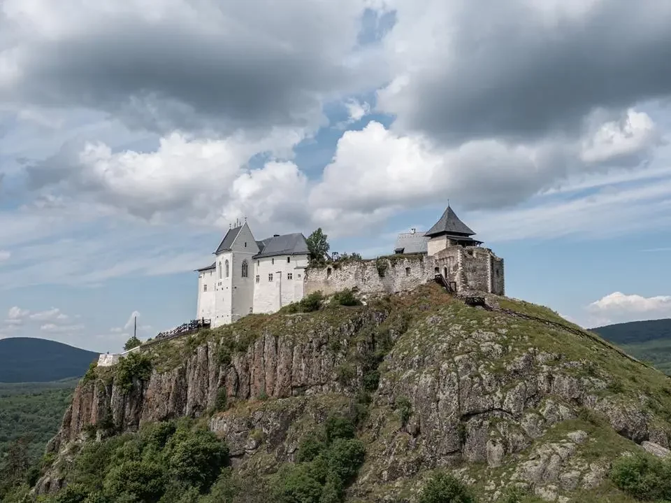 Hungary's earliest stone castle on top of volcano cone