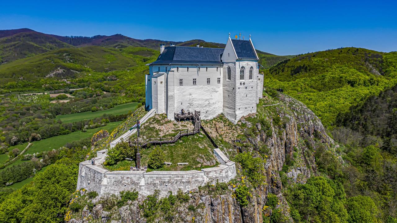 Hungary's earliest stone castle on top of volcano cone