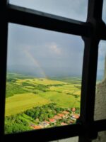 Hungary's earliest stone castle on top of volcano cone