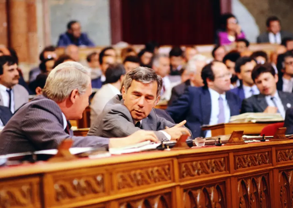 Gyula Horn in the Hungarian Parliament