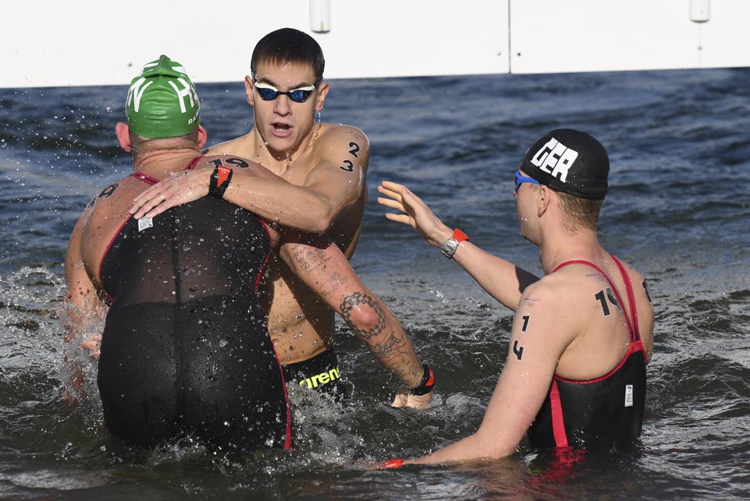 Hungarian gold and bronze in men's 10 km swimming marathon at Paris Olympics