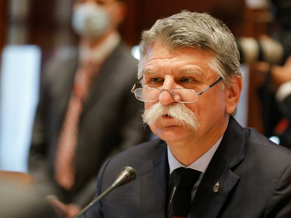 Speaker László Kövér (Copy) Hungarian parliament speaker European Union