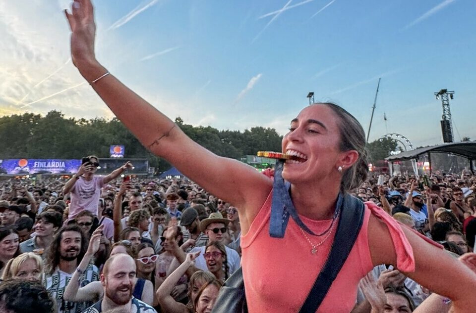 Jazmin Hotham New Zealand Olympic gold medalist lets off steam at Sziget Festival