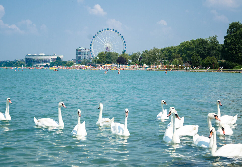 lake balaton beach siófok summer