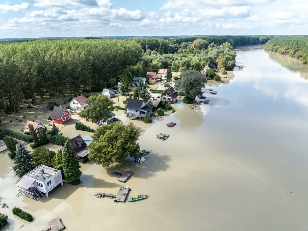 Danube flood in Hungary