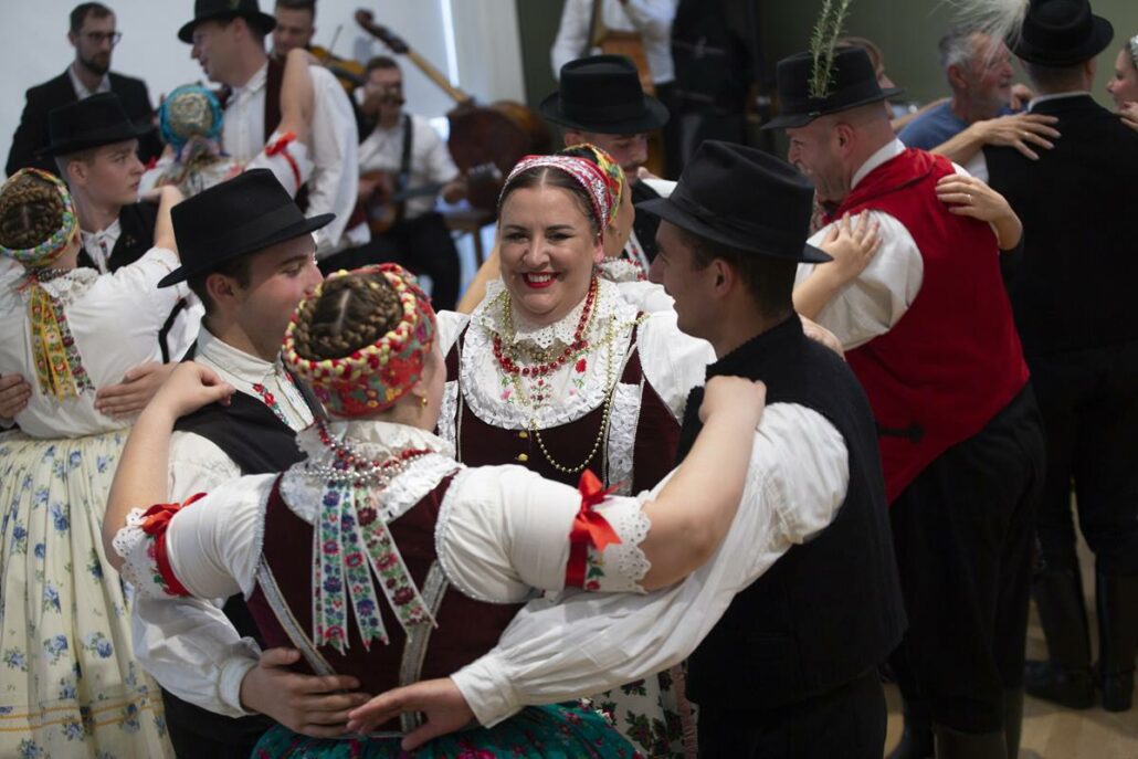 Budapest, September 29, 2024.Dancers perform at the celebration of the 30th anniversary of the Martin György Folk Dance Association at the House of Traditions in Budapest on 29 September 2024. MTI