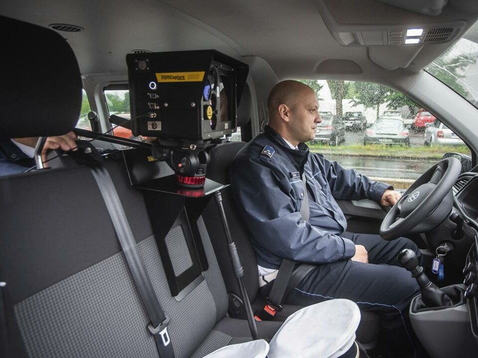 Speed cameras in a police car (Copy)