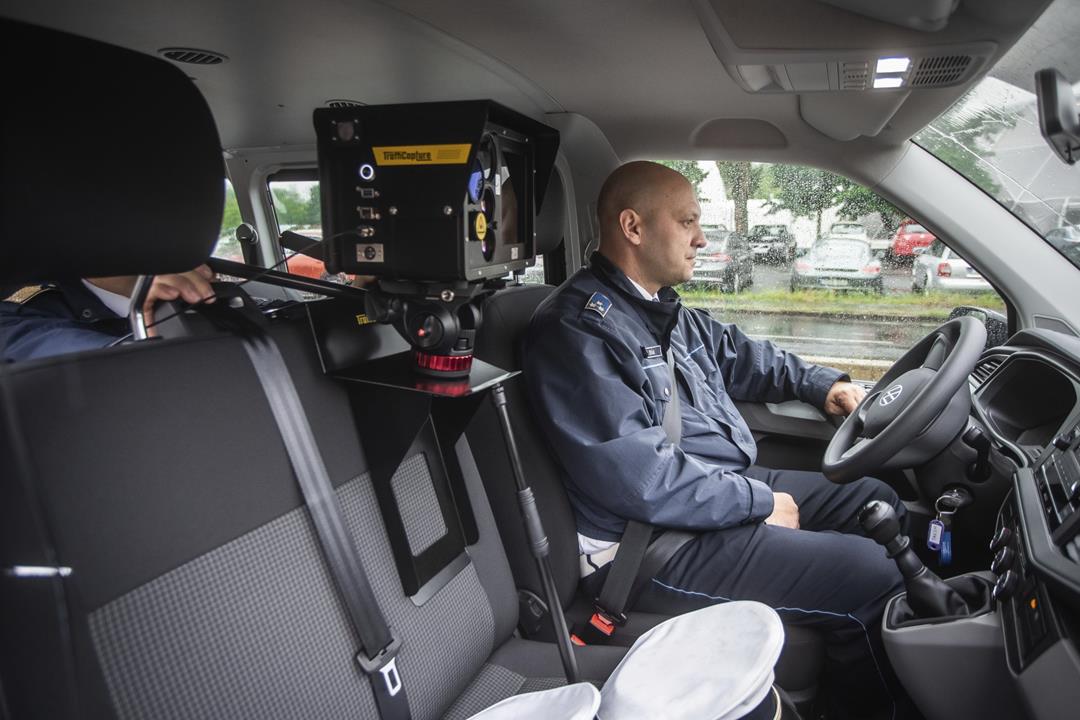 Speed cameras in a police car (Copy)