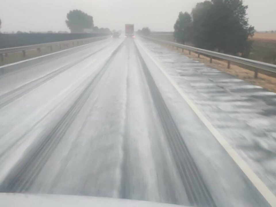 foaming Hungarian motorway M35 motorway