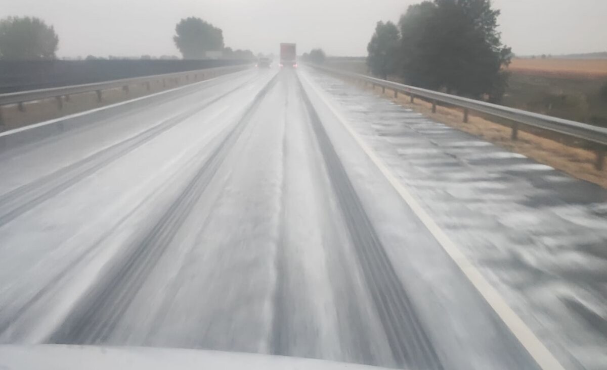 foaming Hungarian motorway