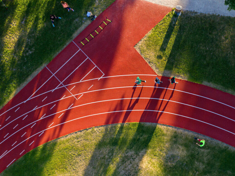 running tracks in Budapest City Park Városliget