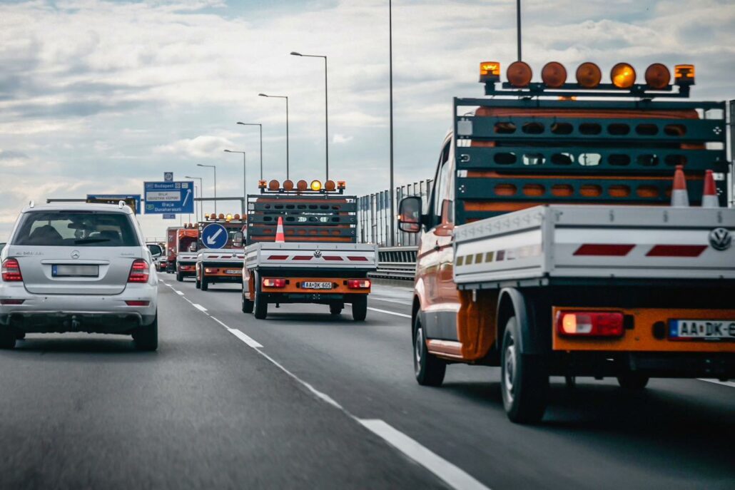 traffic jam Budapest Hungary roads