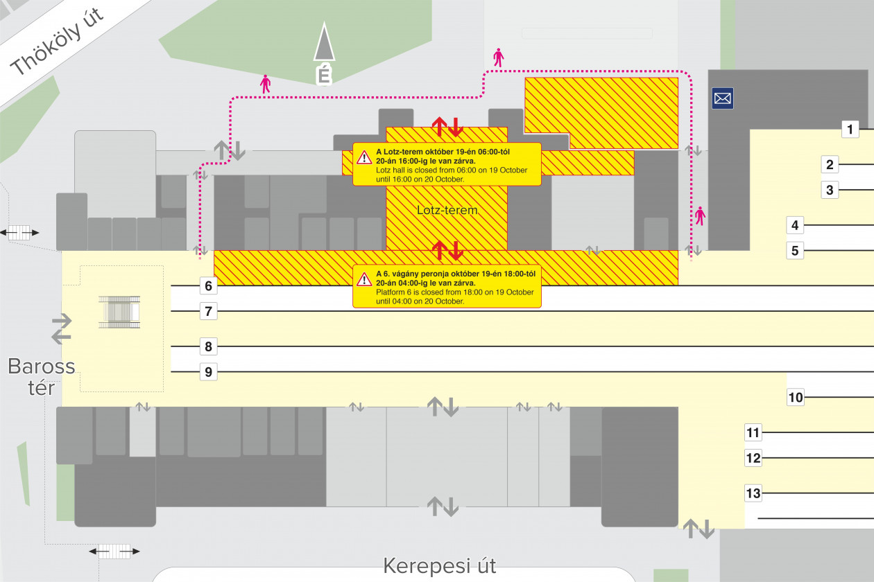 Keleti railway station detours filming