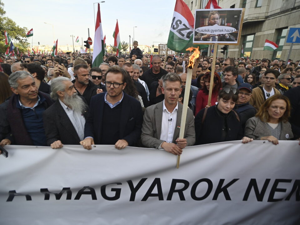 péter magyar demonstration 23 october tisza party