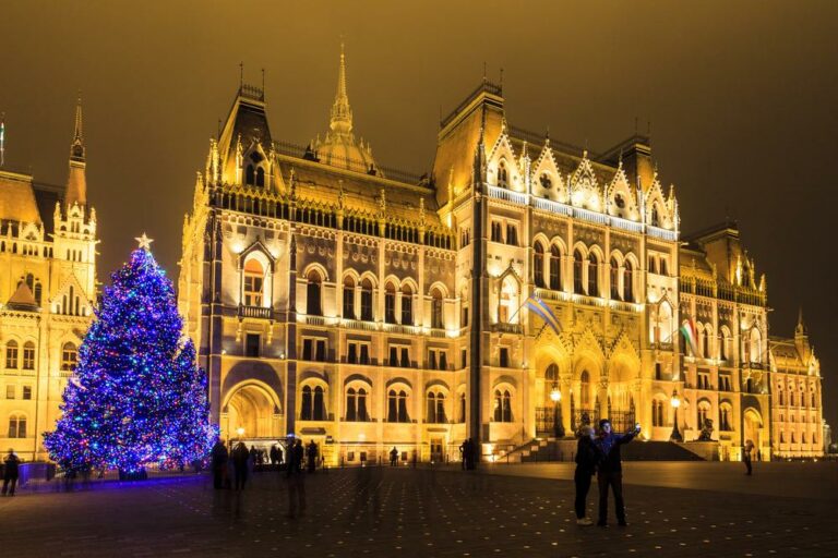 Chirstmas budapest PArliament Hungary