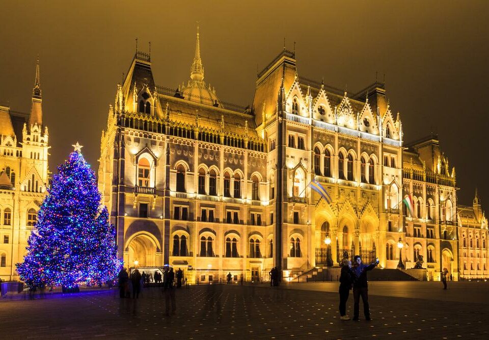 Chirstmas budapest PArliament Hungary