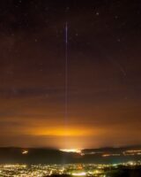 Hungarian town built spectacular laser cannon sending beams to the space every day