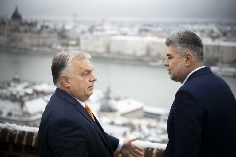 PM Orbán and PM Ciolacu in Budapest after snowfall Romania