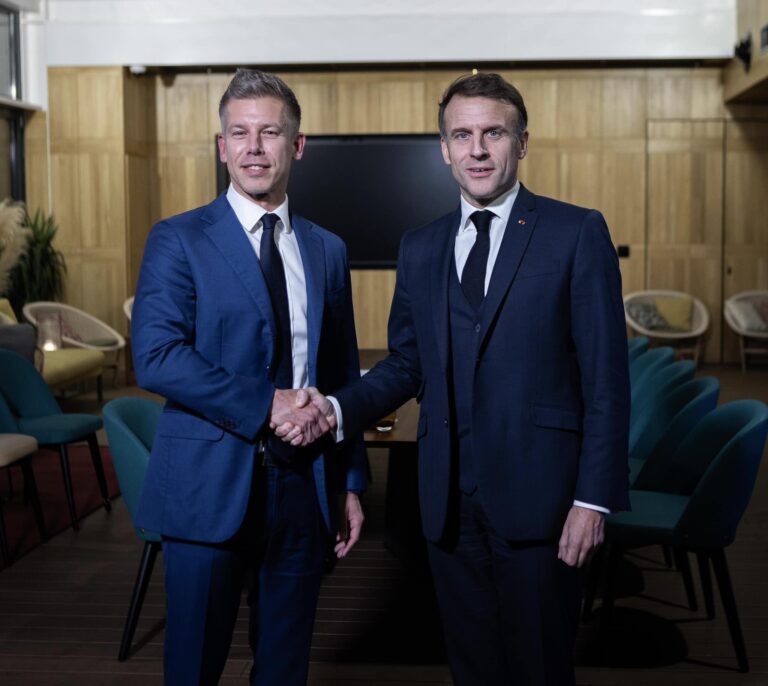 Péter Magyar and Emmanuel Macron