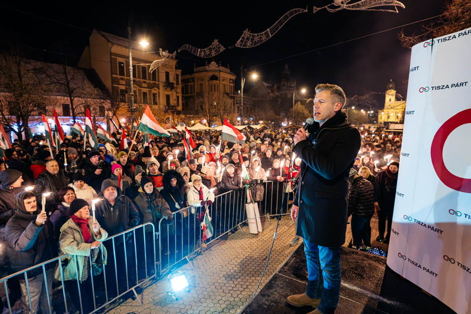 Péter Magyar in Debrecen