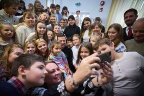 President Zelensky in Budapest Csepel Ukrainian school