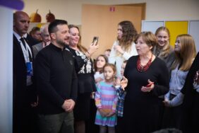 President Zelensky in Budapest Csepel Ukrainian school