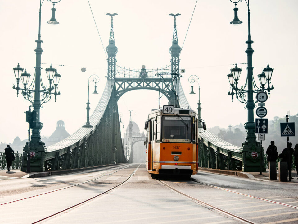 Budapest tram Hungary bridge