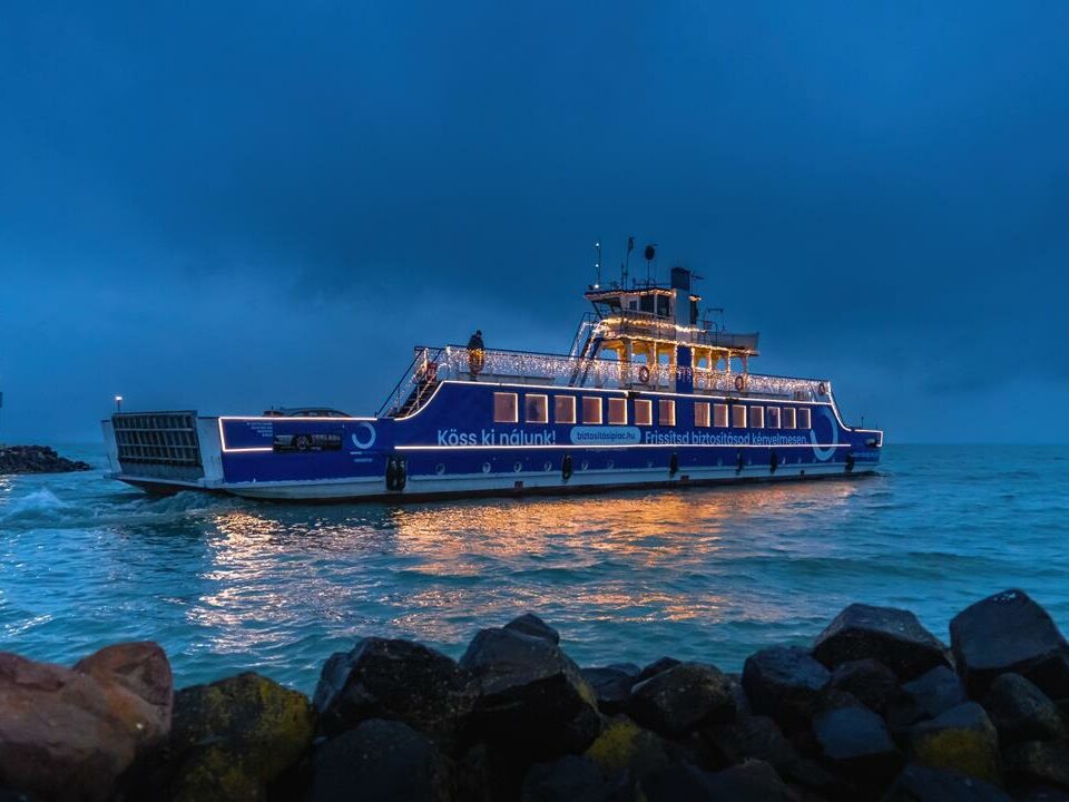 Balaton light ferry and decorated Budapest cogwheel railway makes Advent brighter