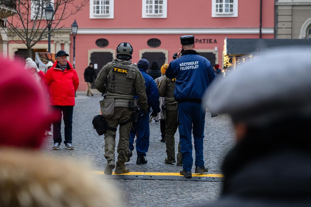 Police officers in Christmas fairs