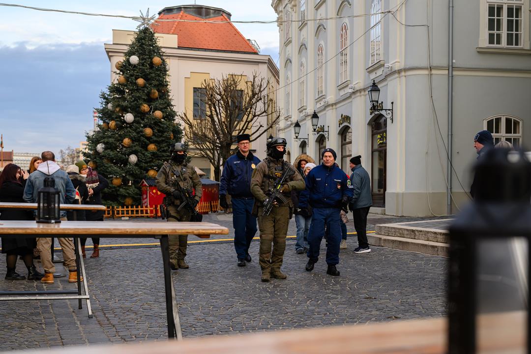 Police officers in Christmas fairs