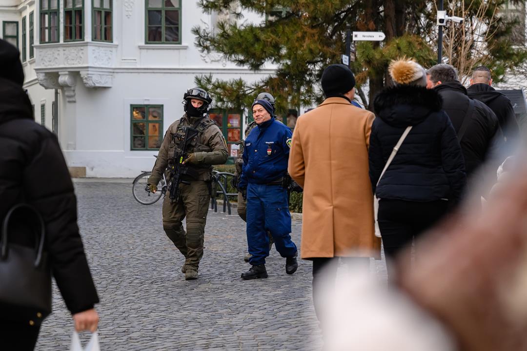 Police officers in Christmas fairs