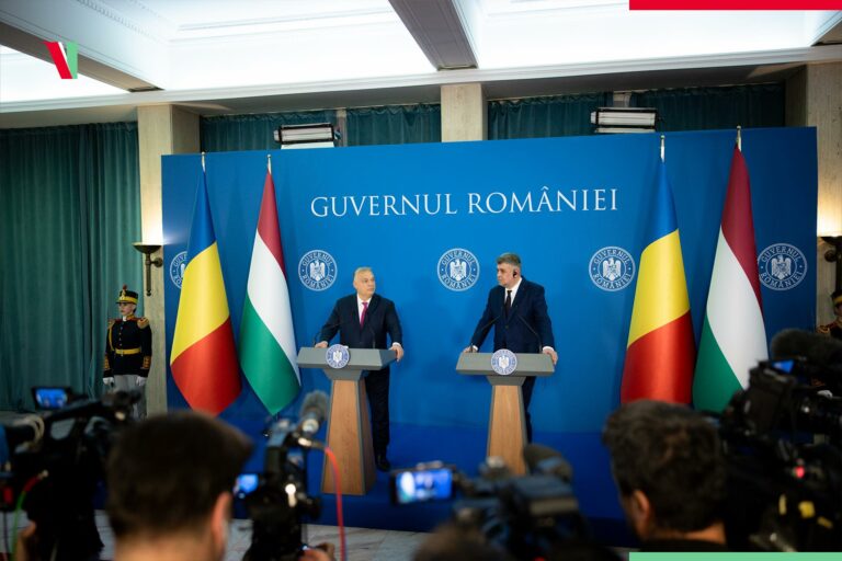 Romanian PM Ciolacu and PM Viktor Orbán